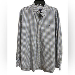 Vineyard Vines Slim Fit Whale Shirt Men's Sz XL Button Down Plaid Cotton Preppy